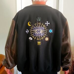 2XL Leather and Wool Jacket.